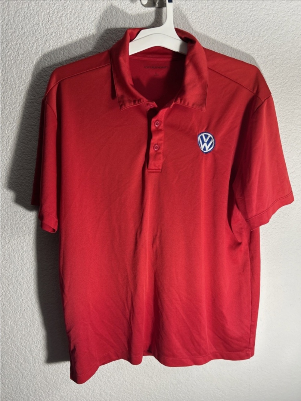 Port Authority Volkswagen VW Red Employee Polo Short Sleeve Men’s Large Stretch